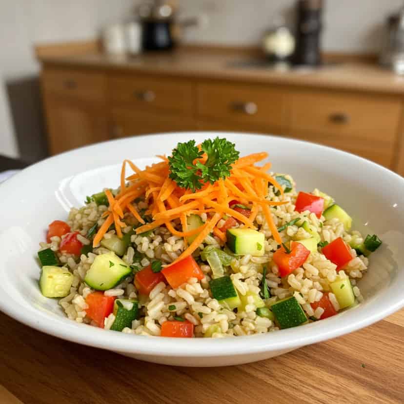 Arroz integral colorido