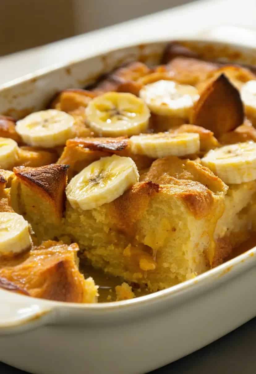 Pudim de Pão com Banana