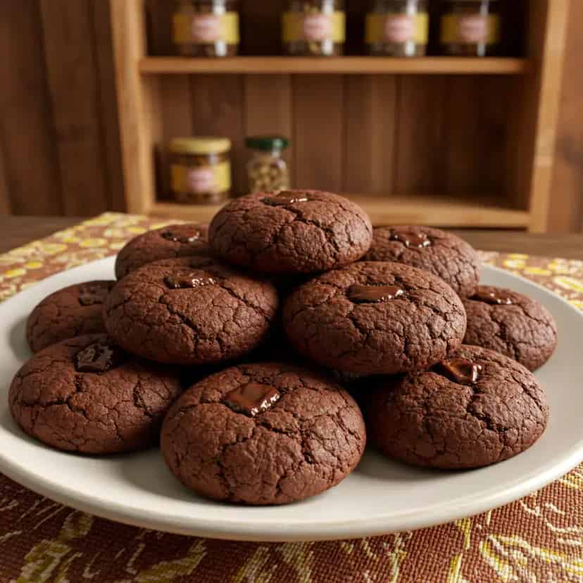 Biscoito de chocolate simples