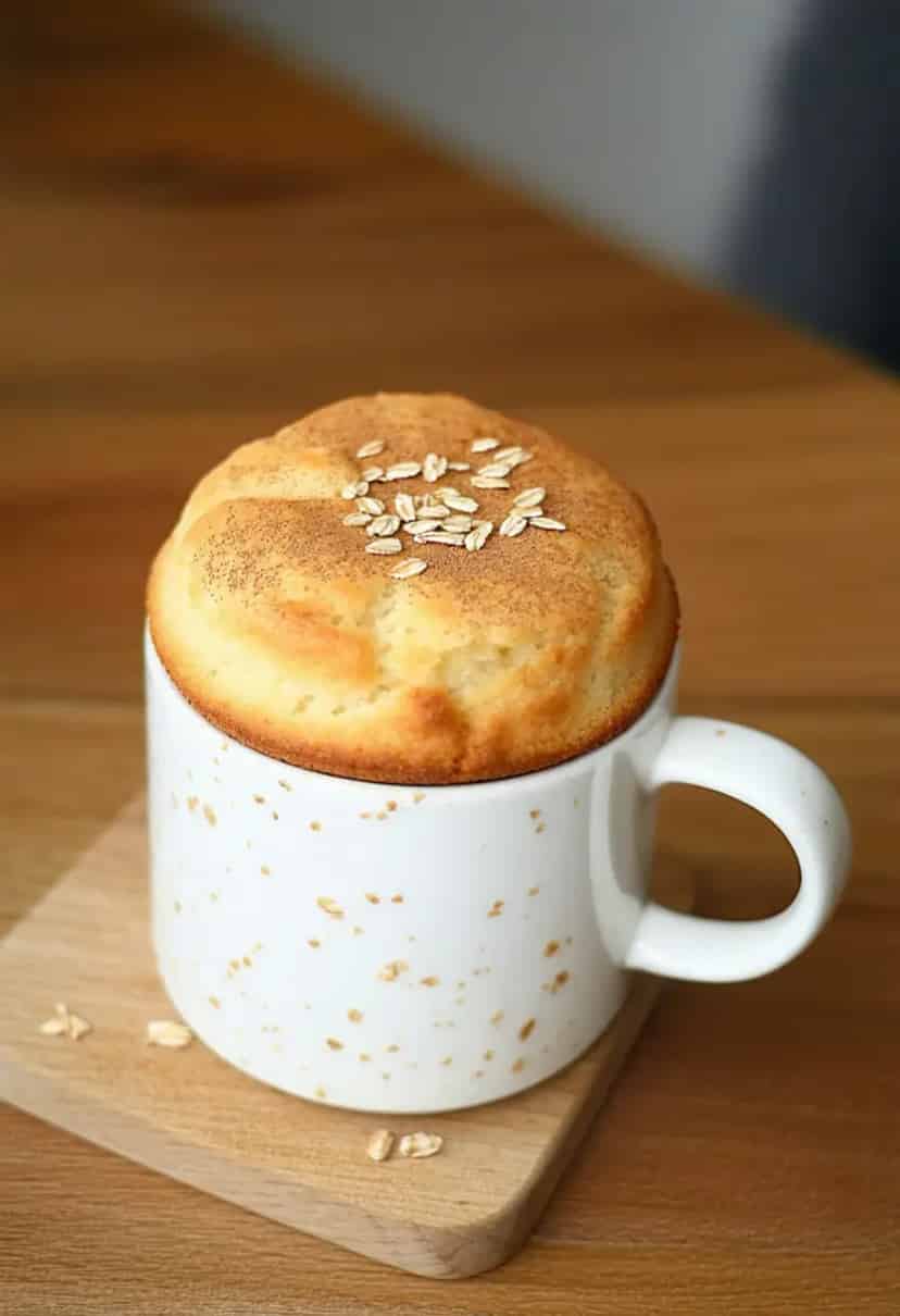 Bolo de Banana de Caneca com Aveia