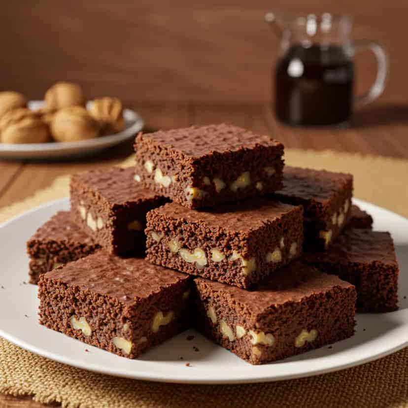 Bolo de chocolate tipo brownie