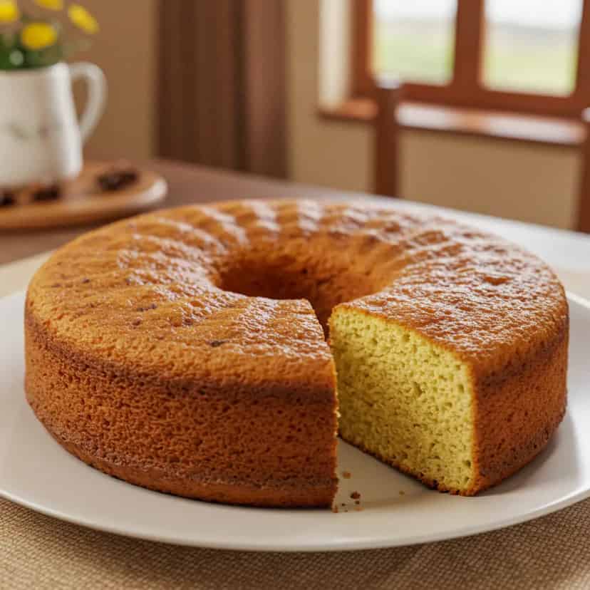 Bolo de Fubá com Erva Doce