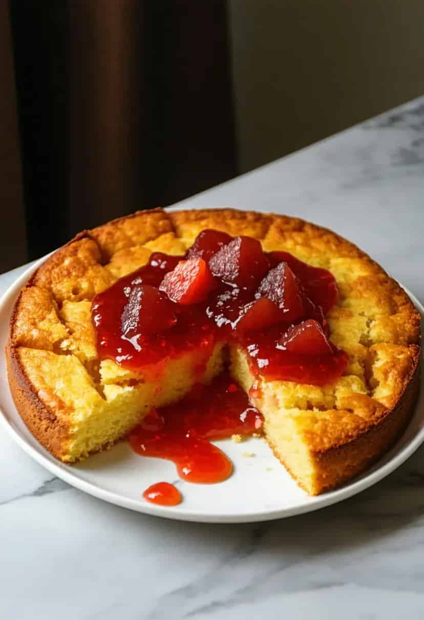 Bolo de Fubá com Goiabada Cremosa