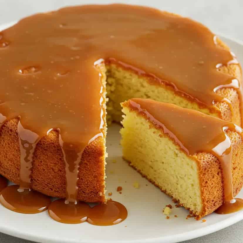 Bolo de fubá cremoso com coco