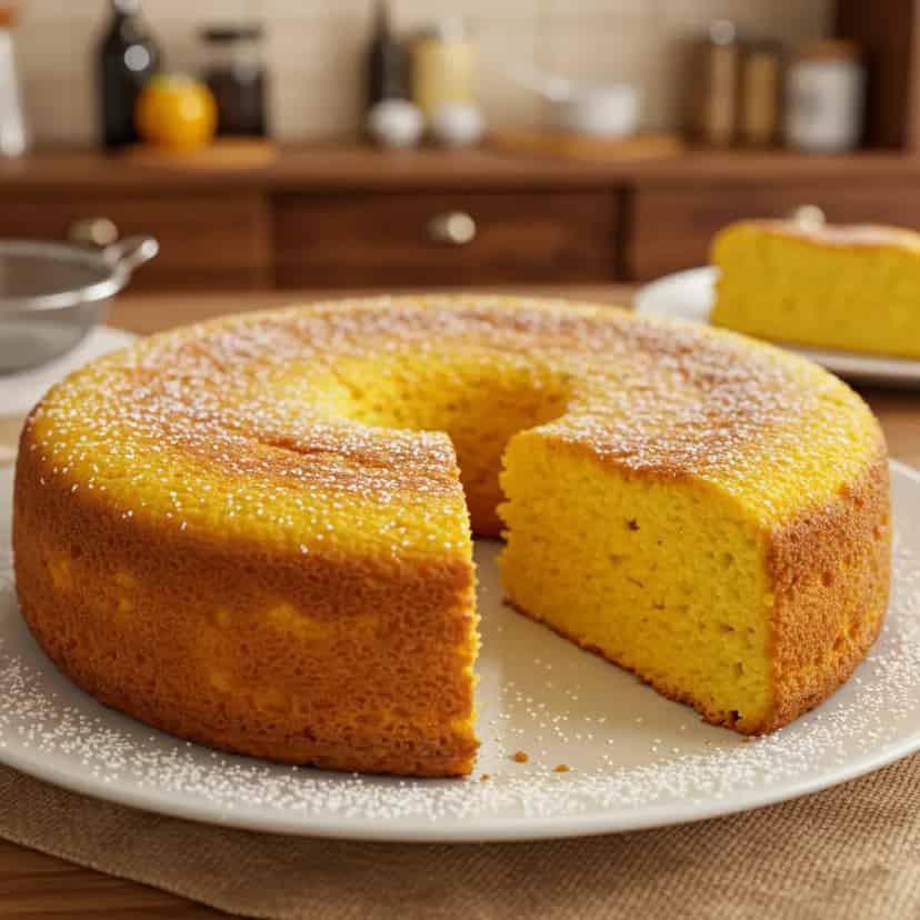 Bolo de fubá molhadinho