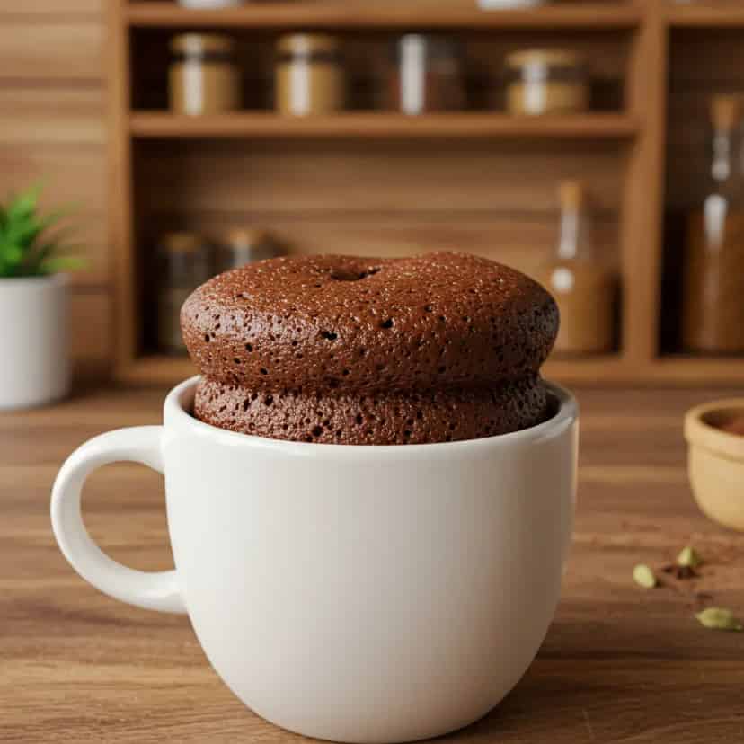 Bolo de microondas de chocolate