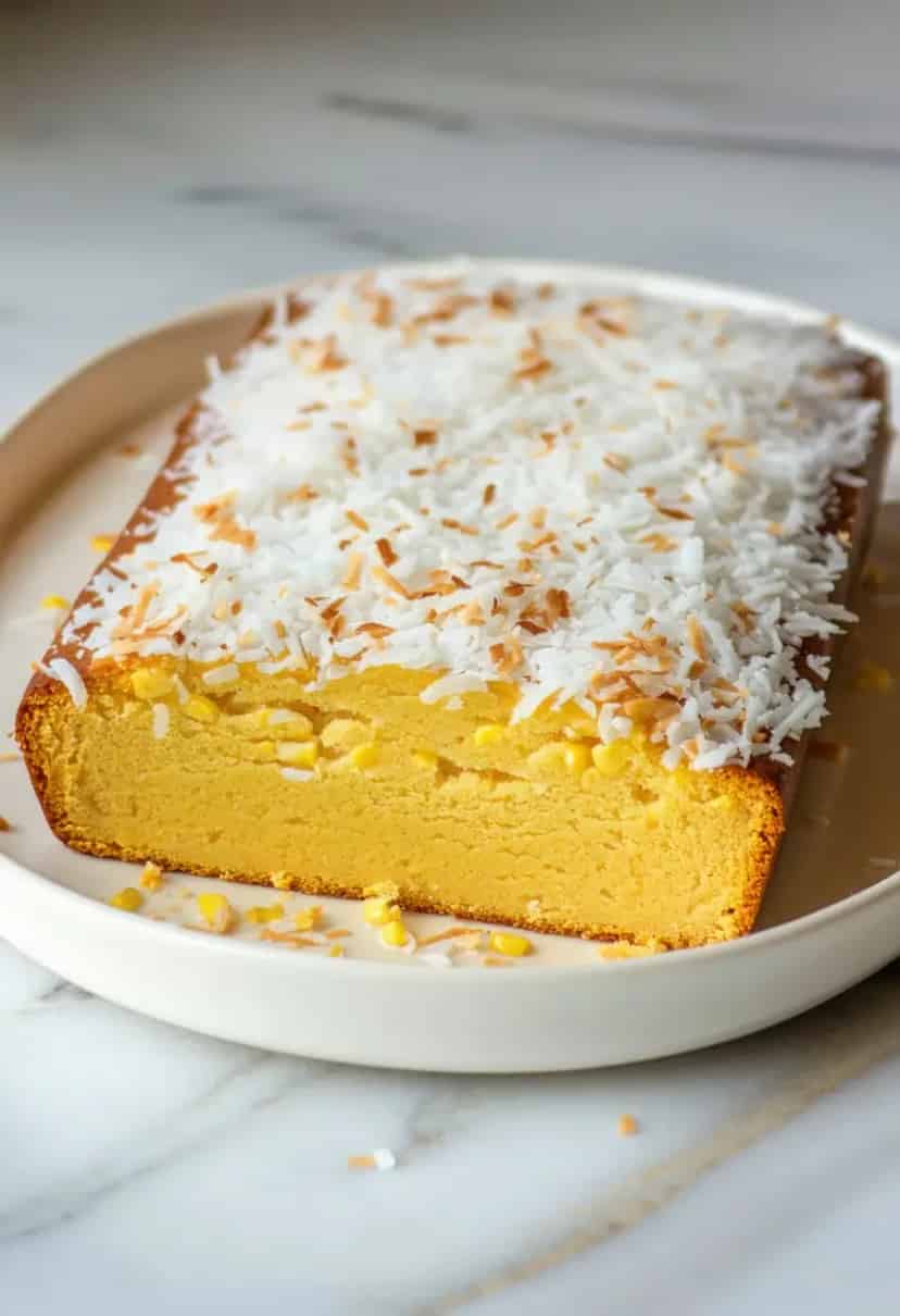 Bolo de Milho Cremoso com Coco