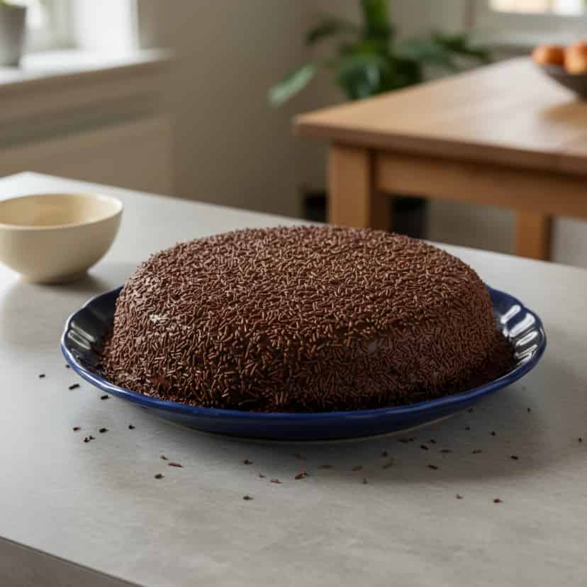 Bolo gelado de chocolate
