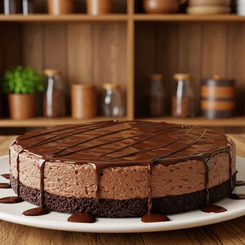 Bolo mousse de chocolate