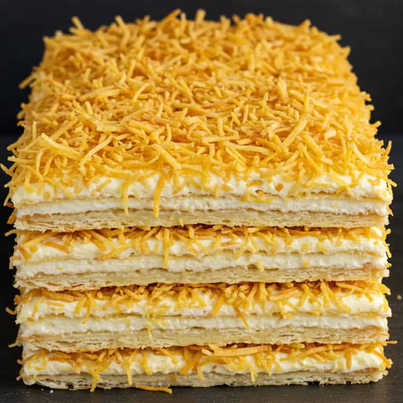 Bolo salgado de pão de forma