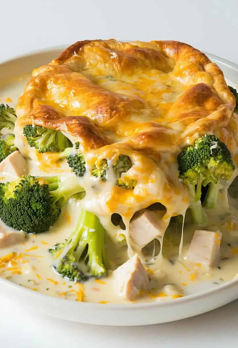 Brócolis Gratinado com Frango