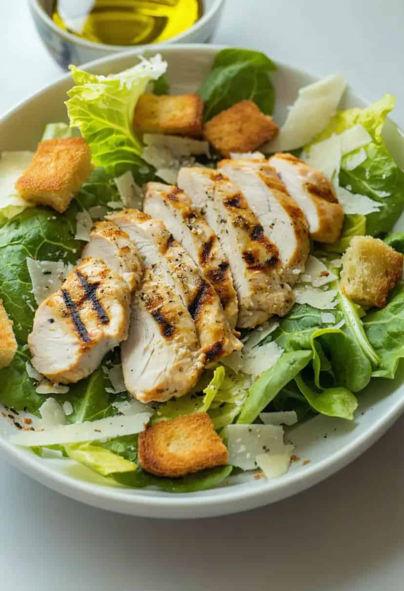 Salada Caesar com Frango Grelhado
