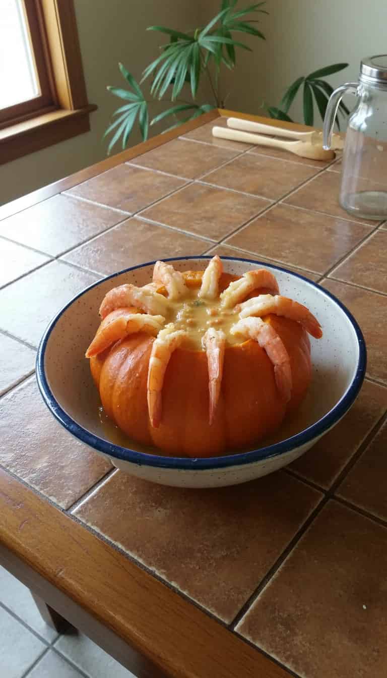 Camarões na Moranga para o Réveillon