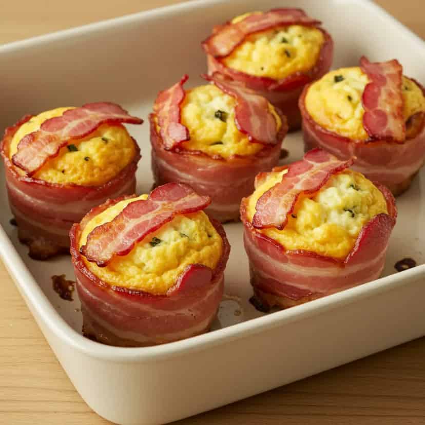 Cesta de Bacon com Ovos