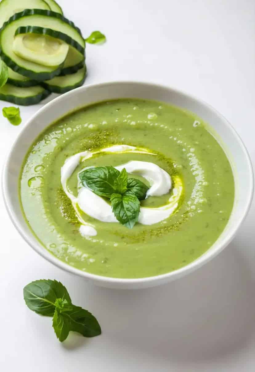 Sopa Fria de Abacate e Pepino