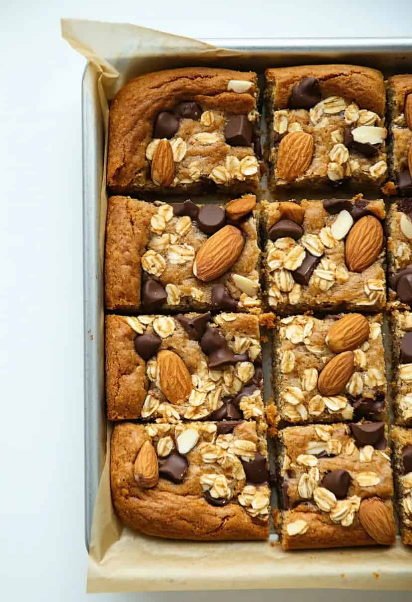 Barras de Proteína de Chocolate e Amêndoas