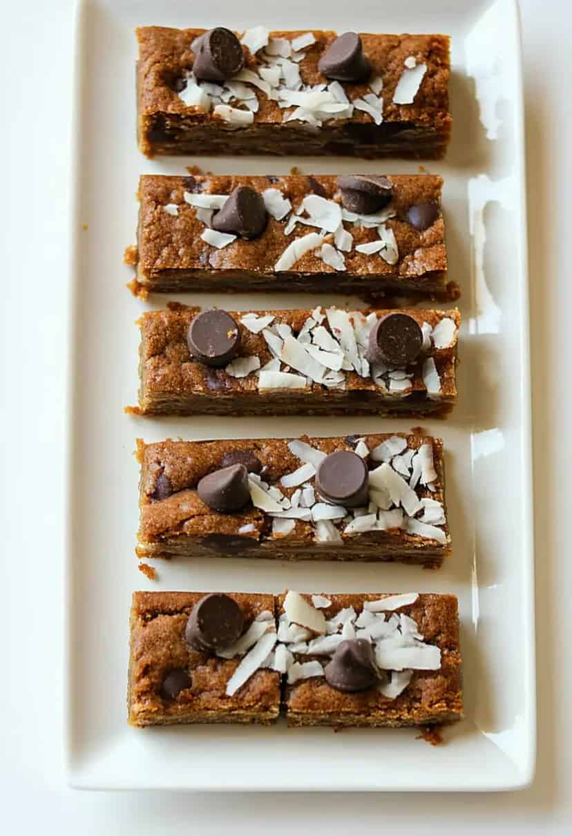 Barras de Proteína de Chocolate e Coco