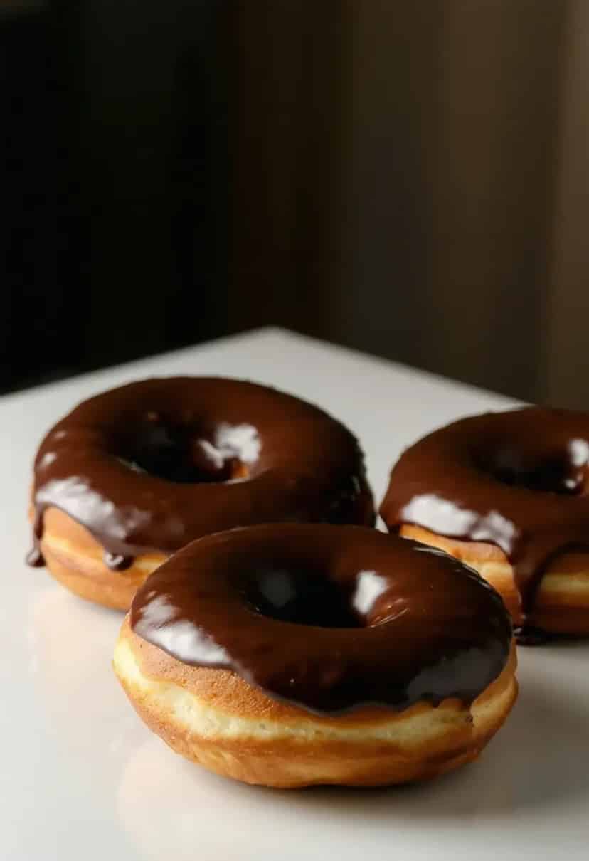 Donuts com Cobertura de Chocolate