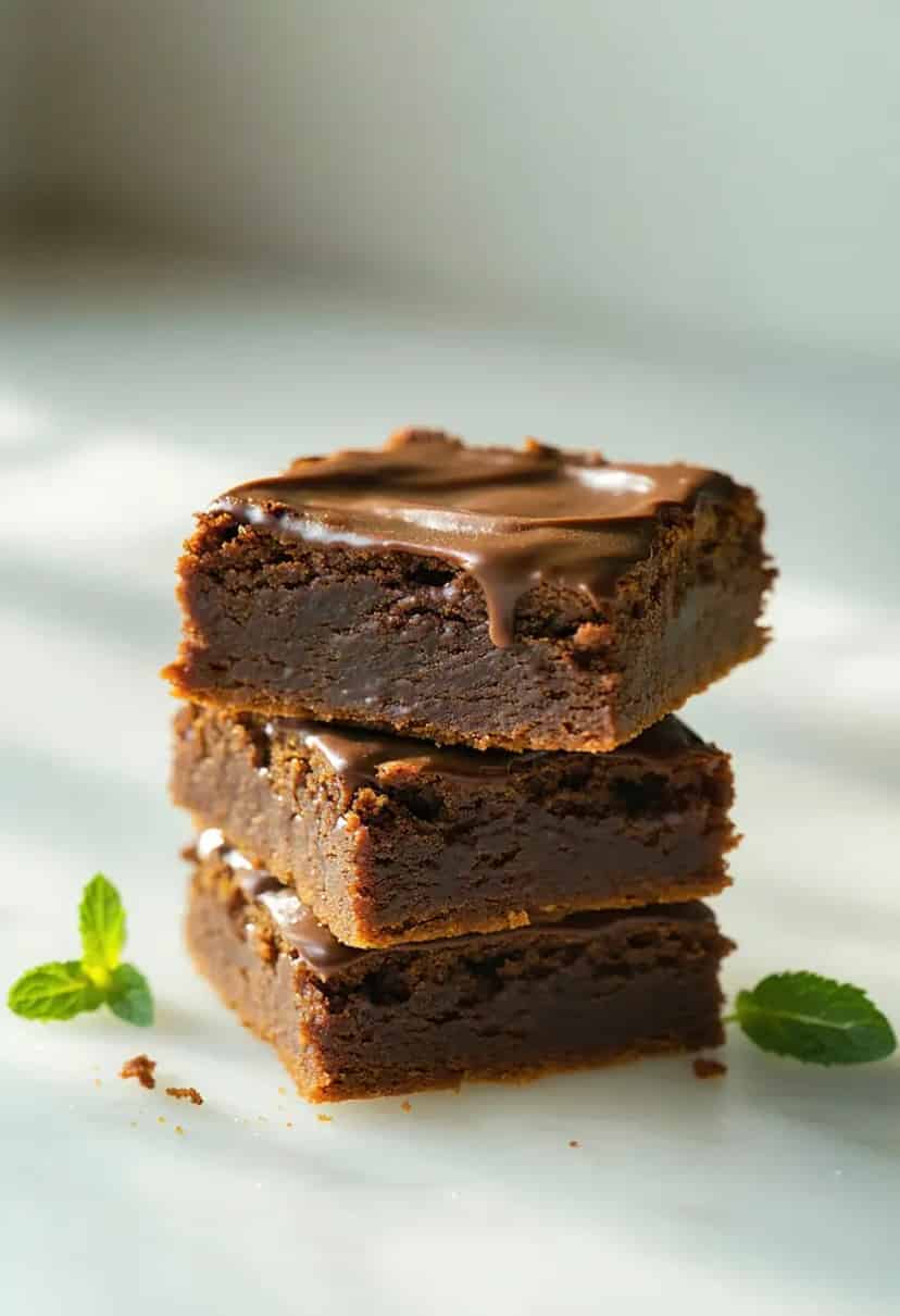 Brownies de Chocolate e Hortelã
