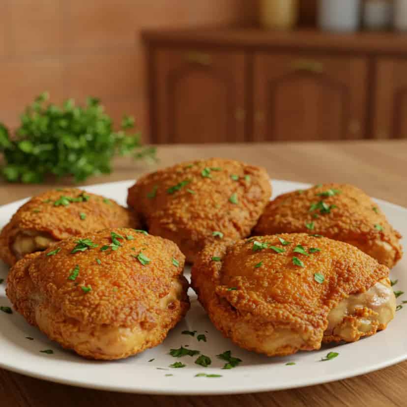 Coxa de frango empanada da mamãe