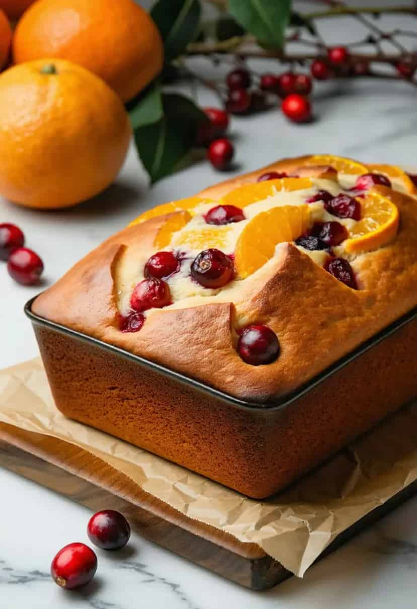 Pão de Laranja com Cranberries