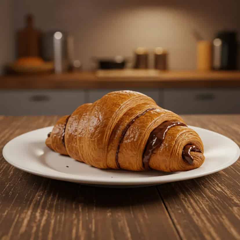 Croissant de Chocolate Caseiro