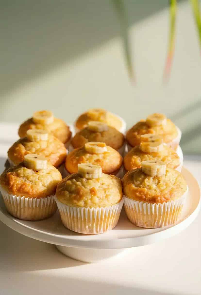 Cupcake de Banana com Aveia