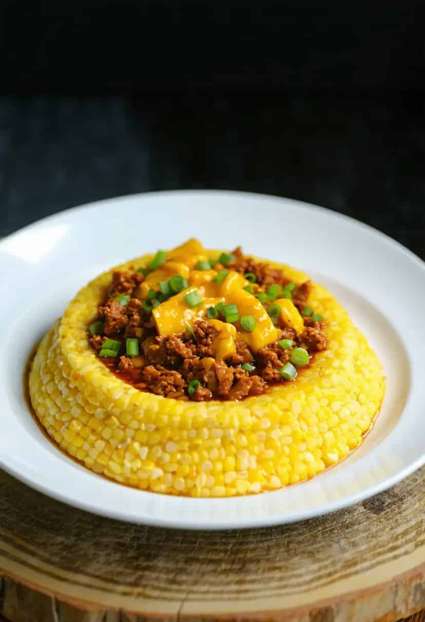 Cuscuz com Carne Seca e Queijo