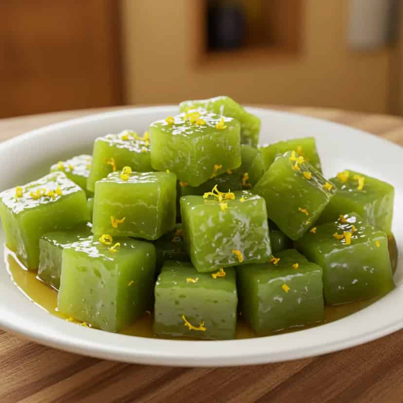 Doce de mamão verde em cubinhos