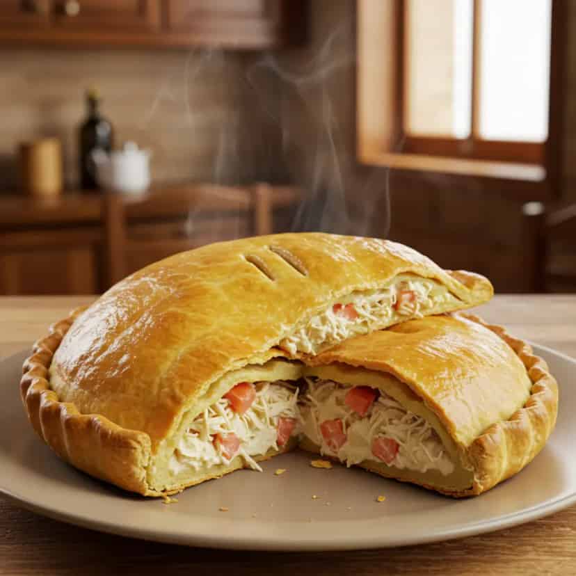 Empadão de frango com catupiry