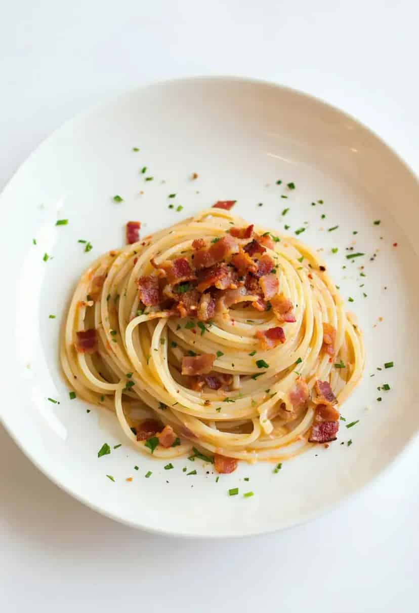 Espaguete à Carbonara Sem Queijo