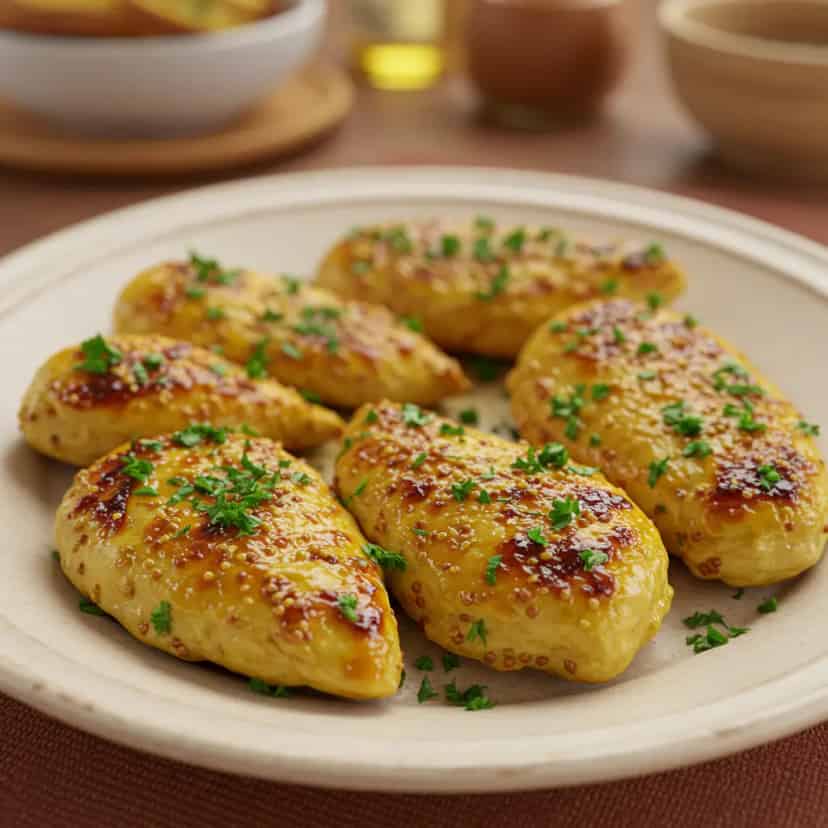 Filé de frango com mostarda e mel