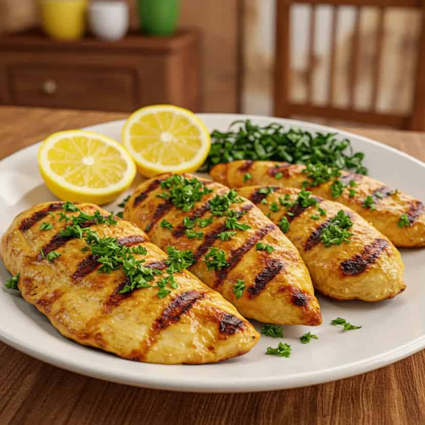 Filé de frango grelhado com limão