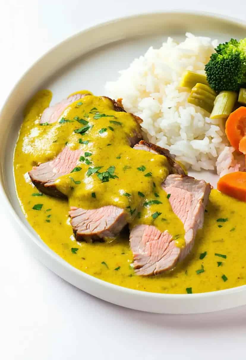 Filé Mignon Suíno ao Molho de Mostarda