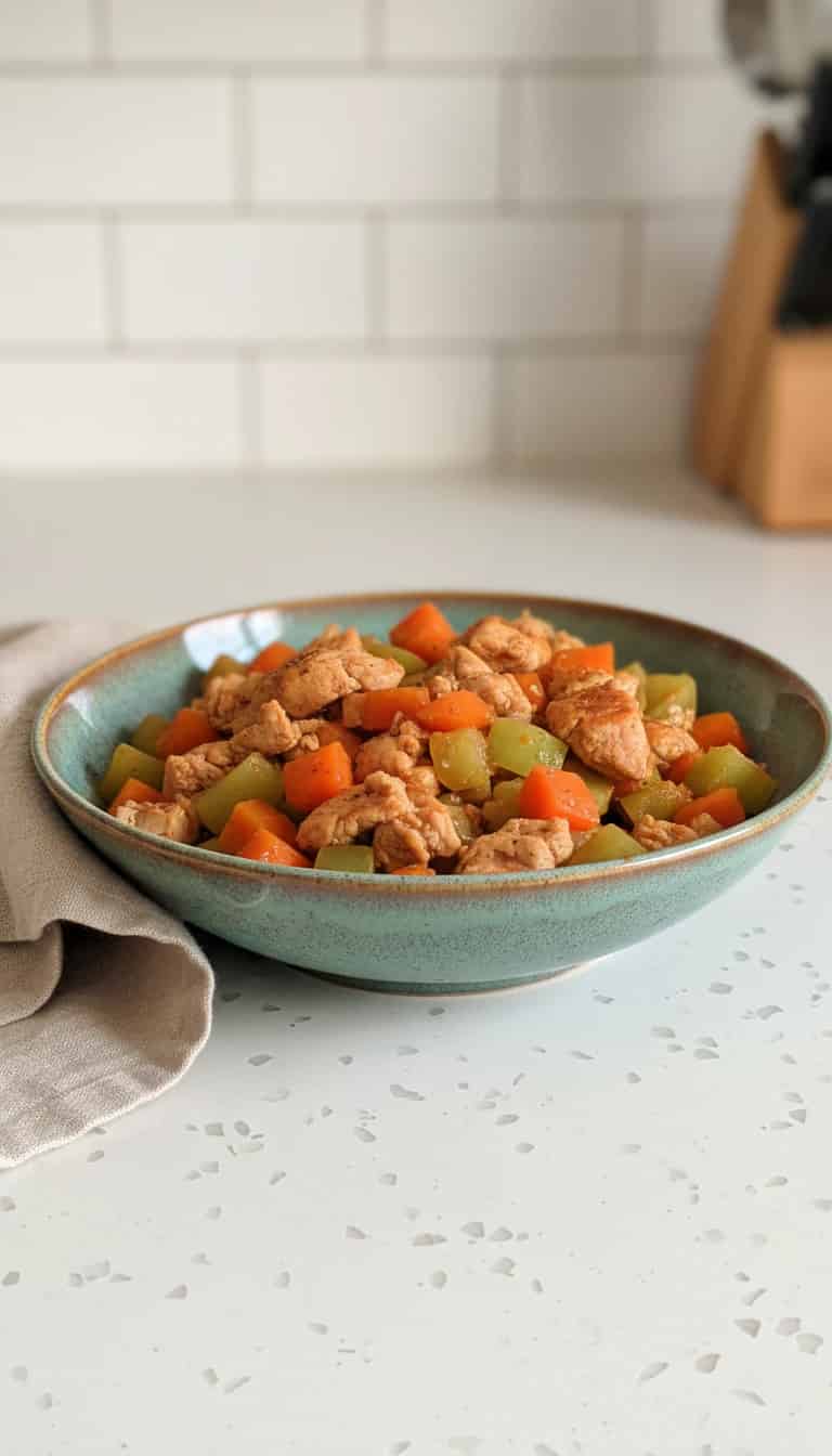 Frango ensopado com legumes