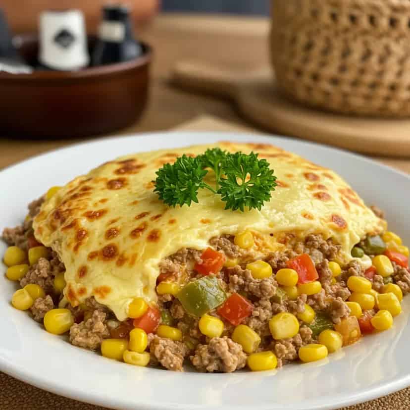 Fricassê de carne moída com requeijão