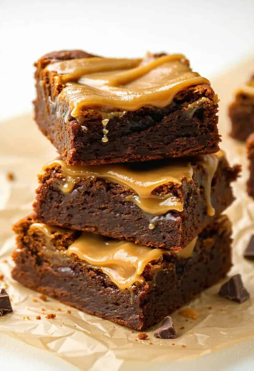 Brownies de Manteiga de Amendoim Cremosos