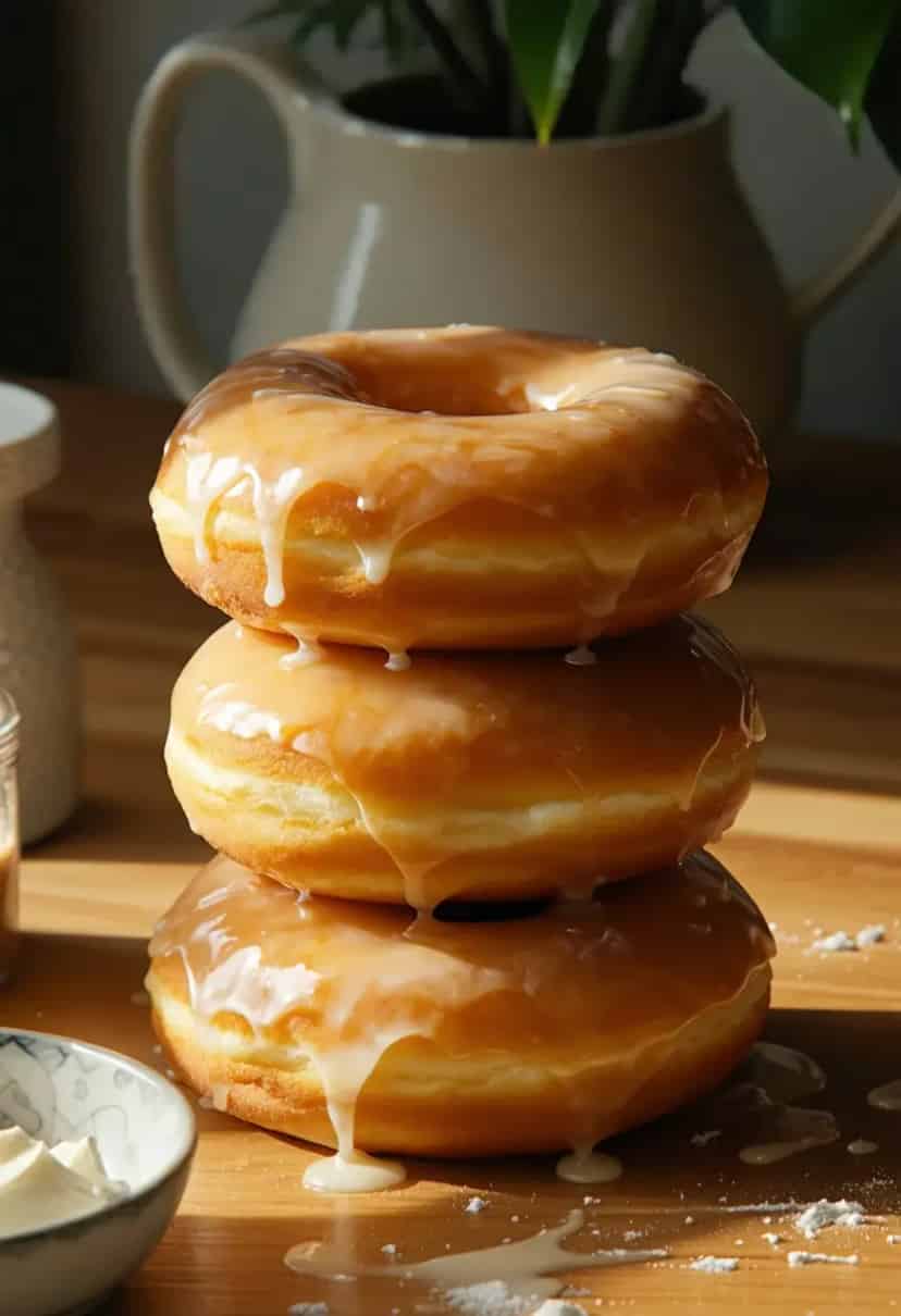 Donuts de Baunilha Glaceados
