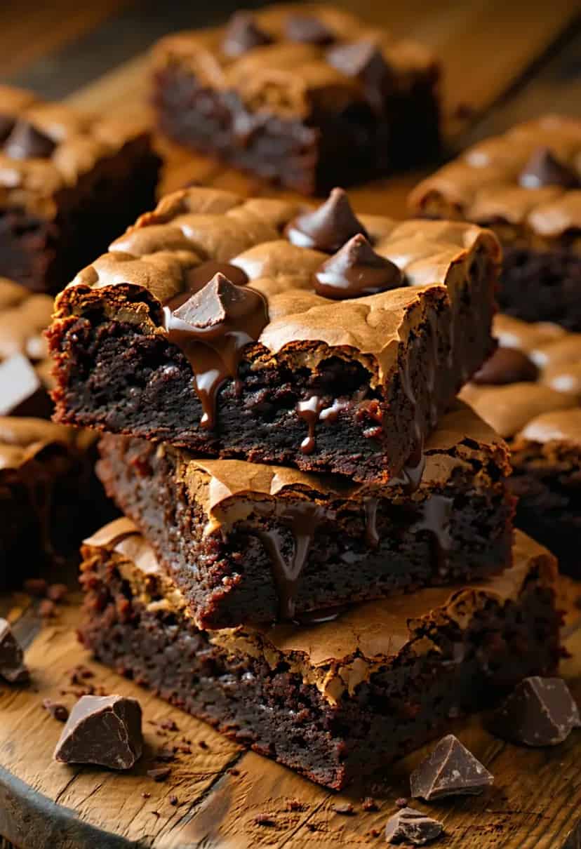 Brownies de Chocolate Molhadinhos