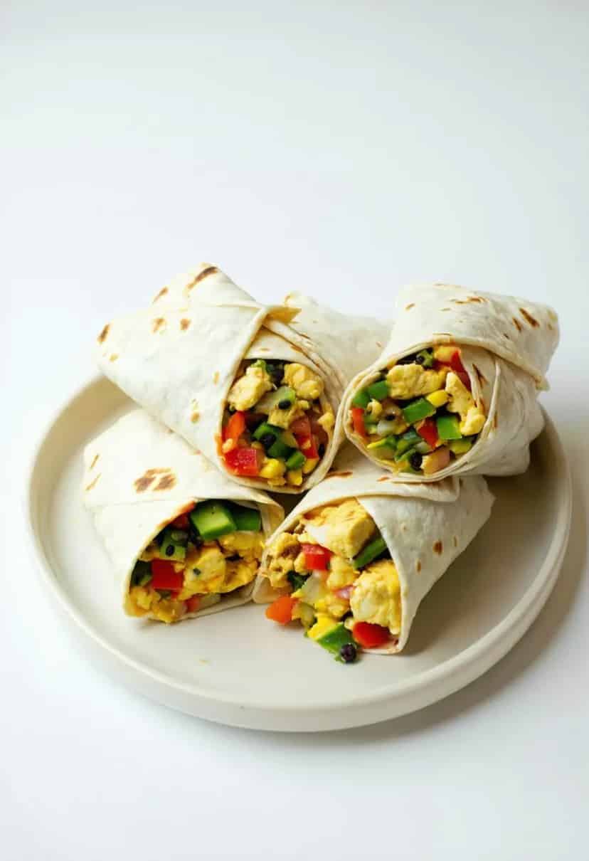 Burritos Veganos Saudáveis para o Café da Manhã