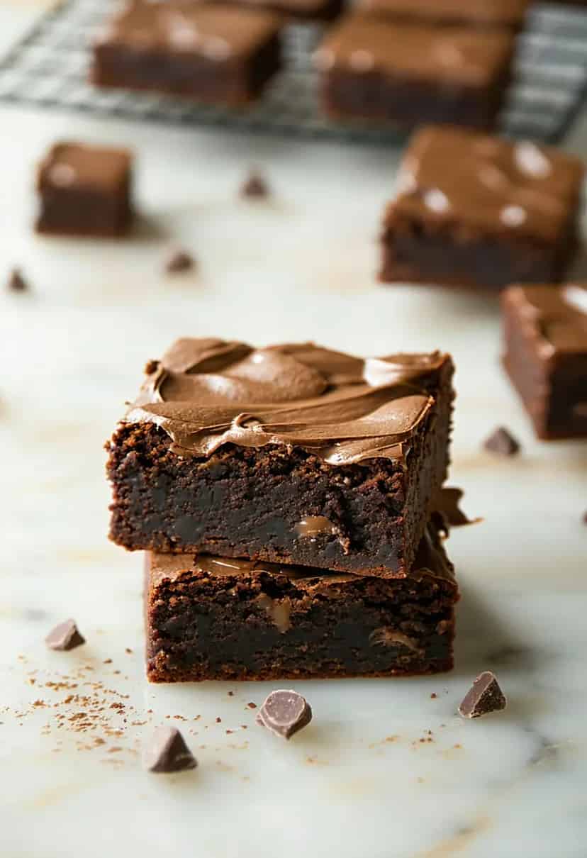 Brownies Caseiros de Chocolate Fudge