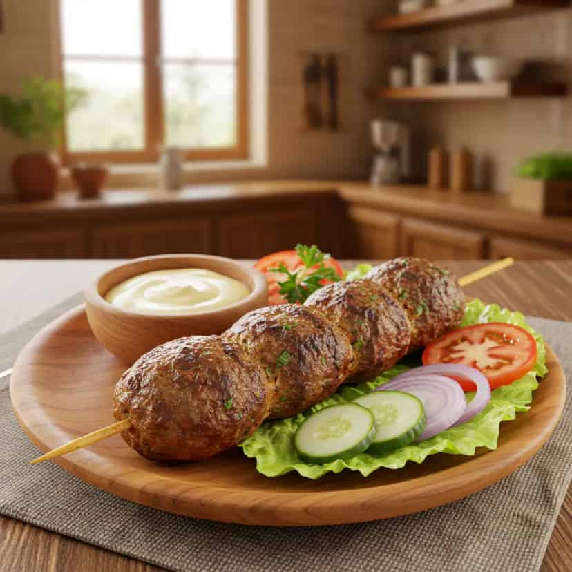Kafta (carne moída no espeto)