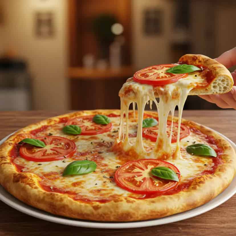 Massa para pizza rápida e fofa