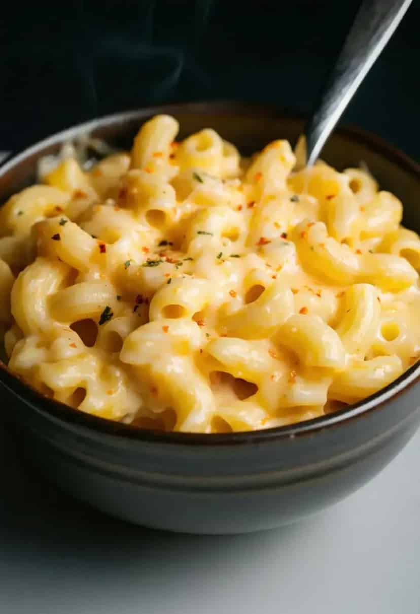 Macarrão com Queijo no Microondas