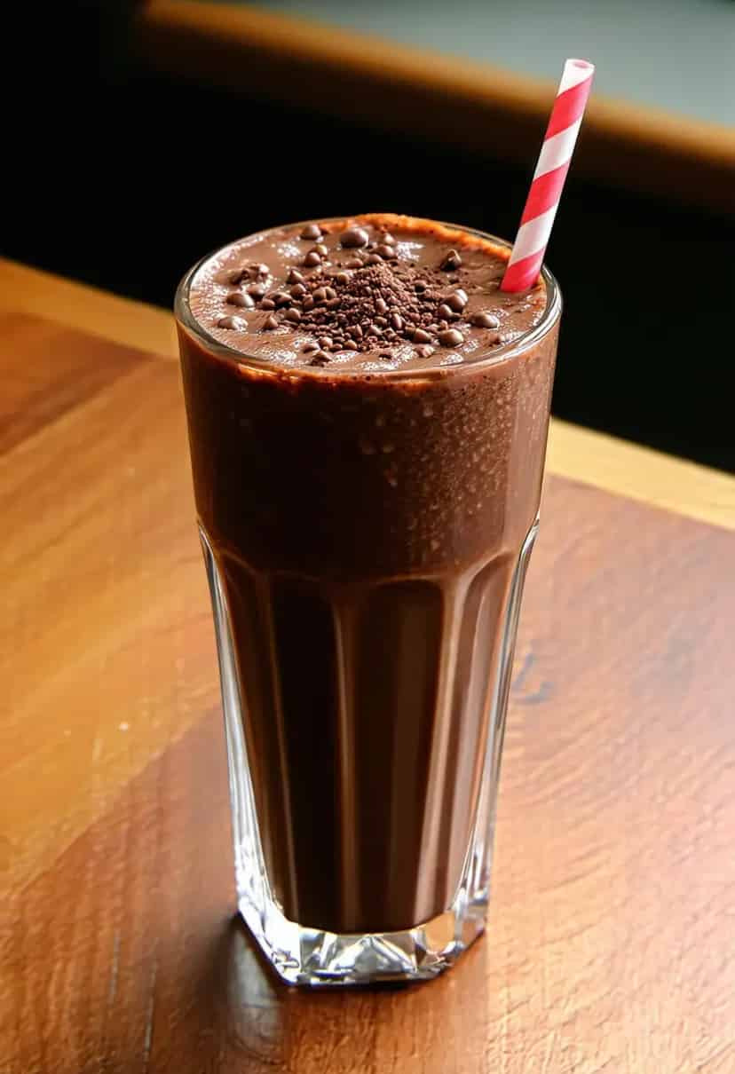 Milkshake de Iogurte Grego e Chocolate