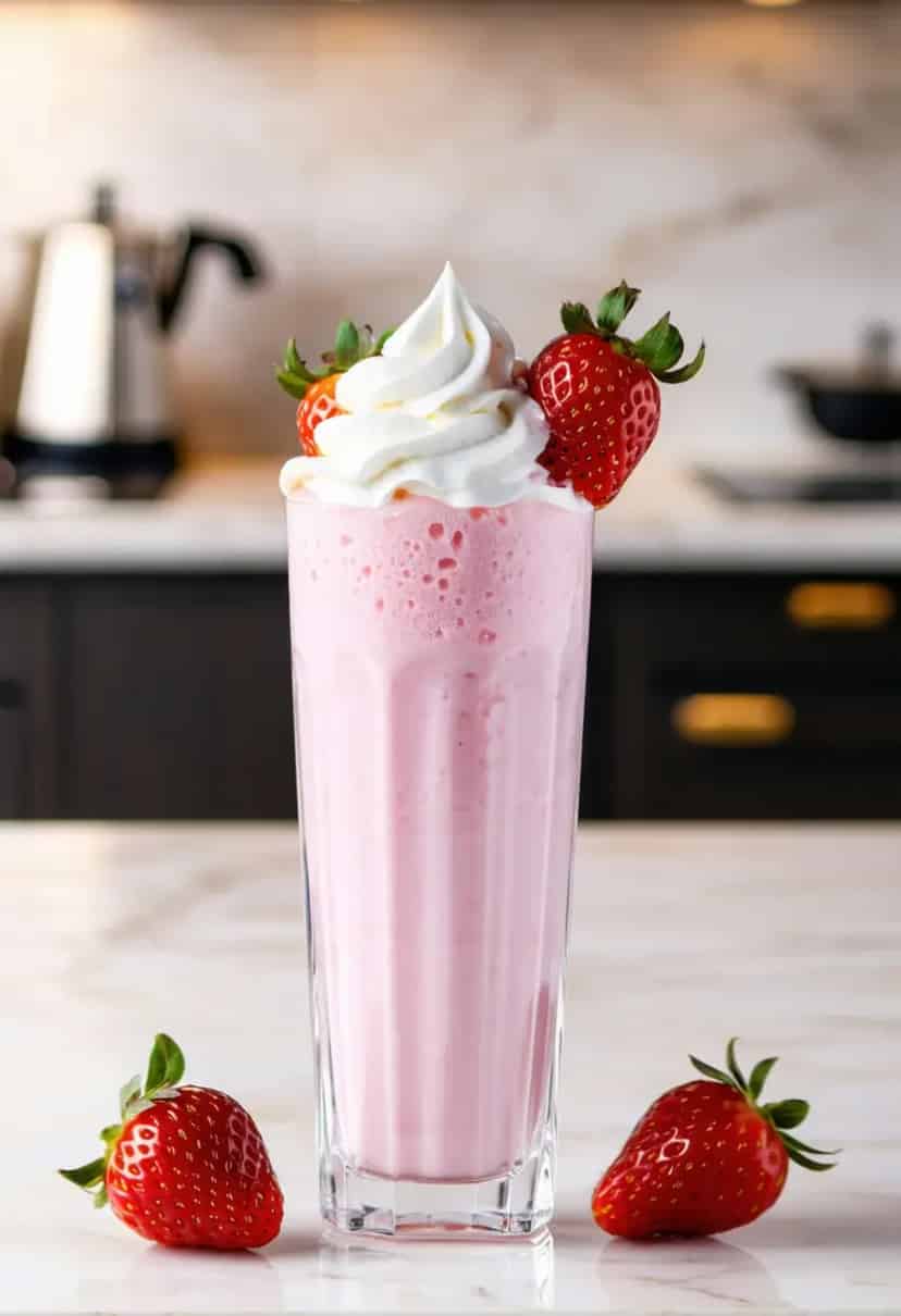 Milkshake de Morango com Sorvete