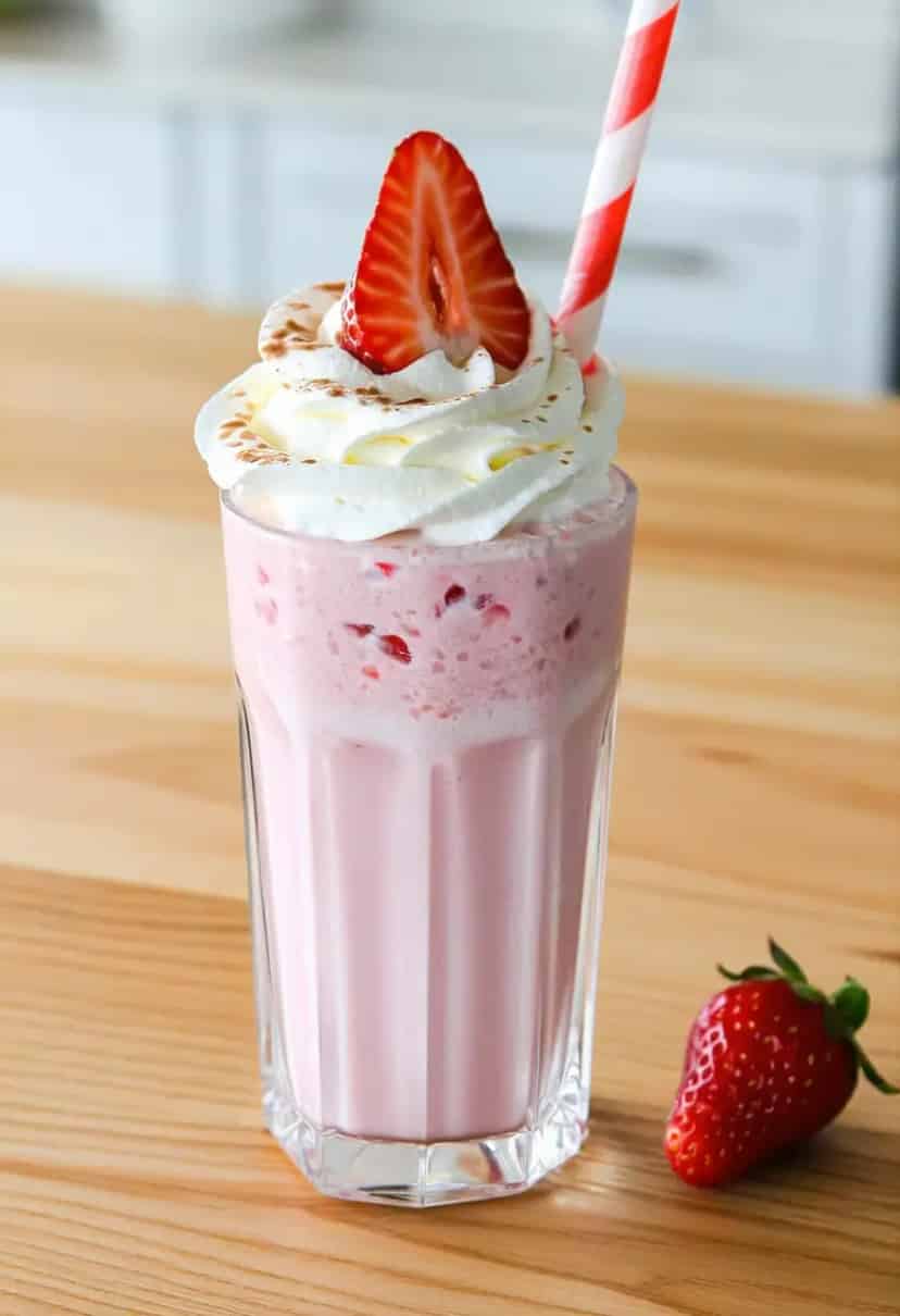 Milkshake de Ninho com Morango