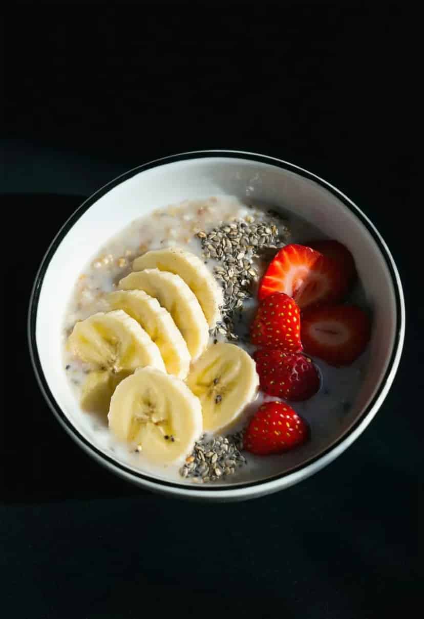 Mingau de Aveia Proteico com Frutas