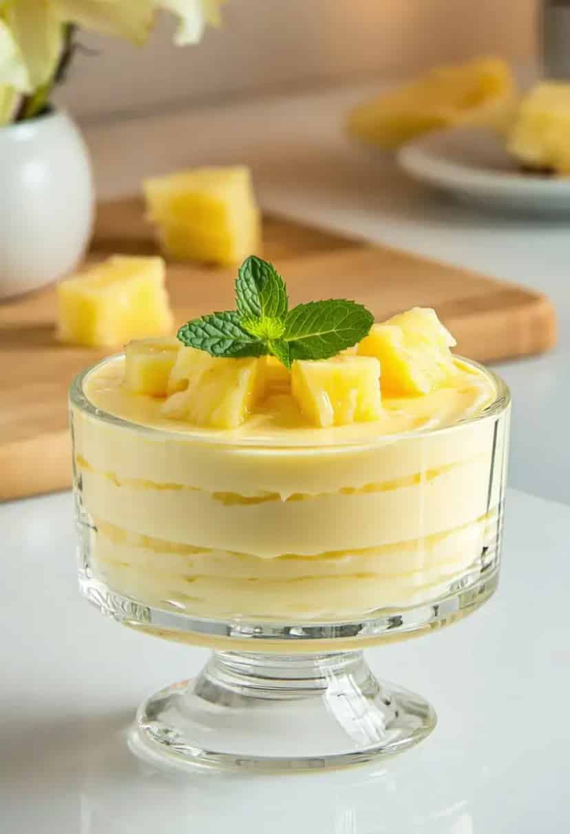 Mousse de Abacaxi Simples