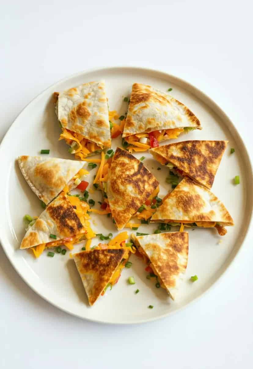Bocadinhos de Quesadilla Sem Mess
